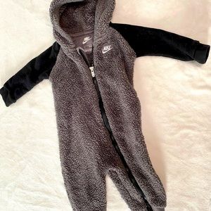 Nike long sleeve zip onesie